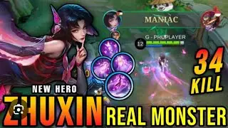 MANIAC! Build Emblem Zhuxin Tersakit Buat Push Solo Rank Ke Mythic! - Mobile Legends
