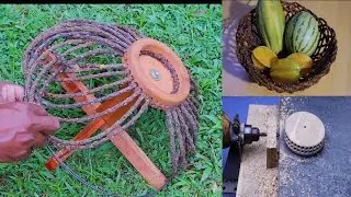 Turning Nature’s Resources into Stunning Decor: Palm Flower Fruit Basket!