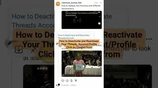 How to Deactivate and Reactivate Your Threads  Account/Profile