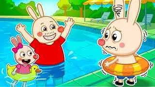 Don't be Afraid of Water, Tokki! Baby Learns Swimming at the Pool | Tokki Family