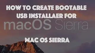 How to create bootable USB Install Disk for MacOS Sierra 10 12