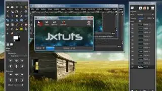 How to create an animated glowing space signature in GIMP