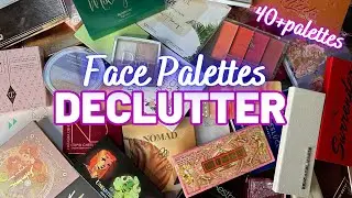 2023 MAKEUP COLLECTION DECLUTTER | DECLUTTERING MY FACE PALETTES | IT WAS ABOUT TIME!