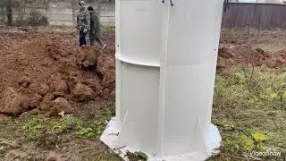 Монтаж септика Тополь плюс 6пр при близких грунтовых водах когда подводящая труба залегает глубоко
