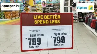 SPAR hypermarket Spin Mop offer price comparison with Flipkart and Amazon | Prestige & Spotzero Mop