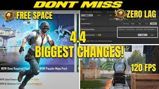 PUBG MOBILE 4.4 UPDATE BIG IMPROVEMENTS 🚀 | LOW STORAGE & 120 FPS