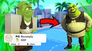 PLAYING AS SHREK IN HOOPZ AGAINST COMP!?😂😱(ROBLOX BASKETBALL)