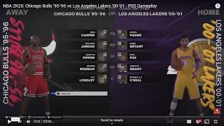 NBA 2K25: Chicago Bulls '95-'96 vs Los Angeles Lakers '00-'01 - PS5 Gameplay