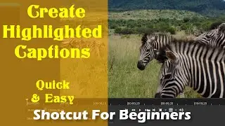 Shotcut- Highlighted Captions (Shotcut Tutorial Tips)