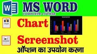 How to create Chart in MS Word, How to use  Screenshot Options in MS Word