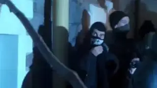Погром офиса Медведчука в Киеве протестующими из ОУН, ПС и Белого молота