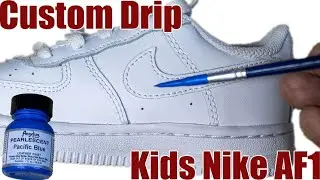 Custom Nike Air Force 1 Blue Drip 🎨🖌️ giveaway announced!