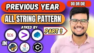 All Types of String Coding Questions in 1 Hours  P-1 | TCS NQT preparation 2024 | 