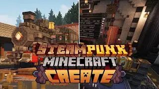 I started the MOST AMAZING WORLD in STEAMPUNK MINECRAFT CREATE