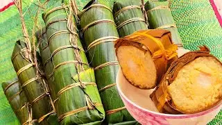 How to Make Traditional Sticky Rice Cake with Pork |The Taste of Cambodia Tradition Foods