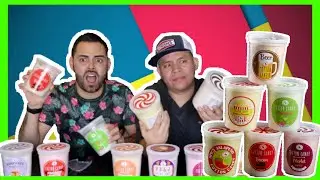 Probando algodones de sabores raros | Tocino, Picante, Cerveza y más|ft. City Friends