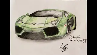 How To Draw A Lamborghini Aventador |How To Draw It | Time Lapse|