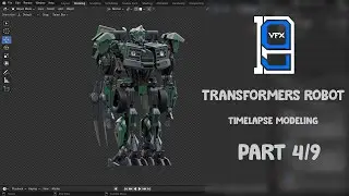Transformers robot modeling   timelapse part 4/9