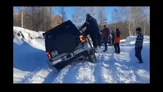 Снежный  бой внедорожников 2023г. Дороге быть! По маршруту на проходной белок. (16 км ) ВКО Риддер .