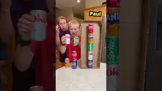 $100 Soda Tower Challenge! #shorts #game #challenge