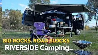 RIVERSIDE Camping with my DOG | MELVILLE CAVES  | FJ CRUISER