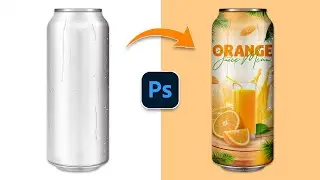 Easily Create Realistic Can Mockup in Photoshop #photoshop