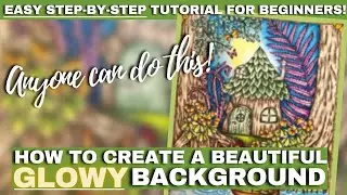 HOW TO CREATE A BEAUTIFUL GLOWLY BACKGROUND | Adult Coloring Tutorial