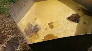 Melting wax without pressing the wax yields 100%.