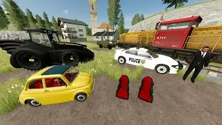 Superhero Saves City from Dangerous Train | Farming Simulator 22