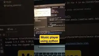 Music player using #python ||#shorts #coding #music