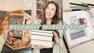 NOVEMBER MONTHLY RESET 🍂 my tbr, reading journal, goals for november, notion setup + october faves