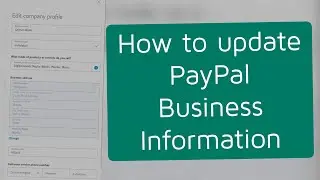 How to update business information in PayPal 2022 #shorts