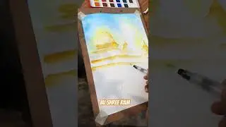 Ram Mandir Drawing 🔥🚩Jai shree Ram #art #ram #viral #youtubeshorts #shorts