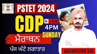 PSTET 2024 | COMPLETE  CDP PART 1 | MARATHON