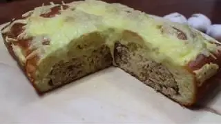Готовим пирог с мясными фрикадельками. Очень вкусно!