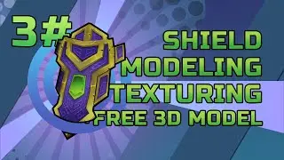 Blender 3d modeling - 3, modeling and texturing shield + free 3d model