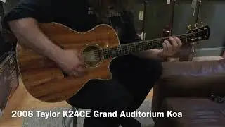 2008 Taylor K24CE Grand Auditorium Koa Acoustic-Electric Guitar