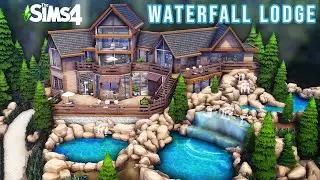 Sims 4 Waterfall Lodge - Riviera Retreat Kit Build