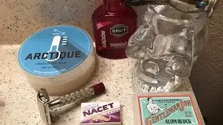 1959 Gillette Red Tip, and a NACET Gillette Blade.