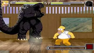 Homer Simpson vs Godzilla - MUGEN