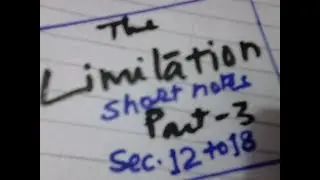 @THE LIMITATION ACT 1963 PART-3 SEC.12 TO 18 SHORT NOTES