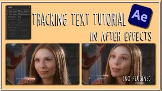 Tracking Text in After Effects tutorial
