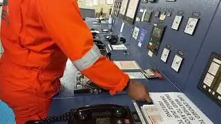 Testing of Main Engine prior Departure.