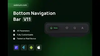 FlutterFlow Bottom Navigation Bar 🌟 Widget Modern iOS/Android 📱 