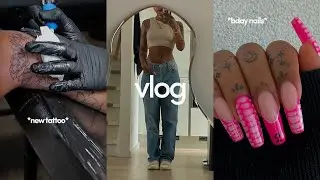 i got another tattoo!! bday nails appointment + wisdom teeth removal part 2 😒