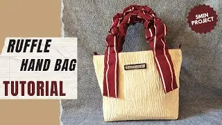 Ruffle/ Frill Purse Bag | How to make Ruffle Handle | The Sewing Project