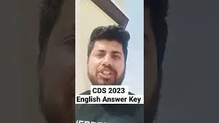 CDS 1 2023 English Answer Key | OTA | #cds2023 #cds12023