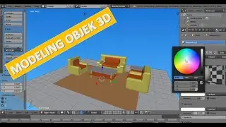 Tutorial modeling objek 3D dengan aplikasi Blender (Membuat Sofa) Part 1