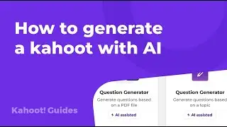 How to generate a kahoot with AI