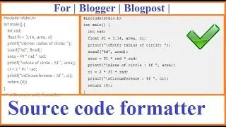 source code formatter for blogpost blogger